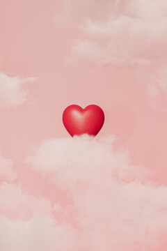 Heart in clouds