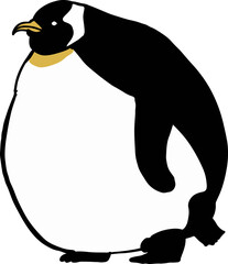 Completely chubby cartoon penguin shape.png