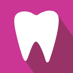 Tooth flat design icon vector eps 10