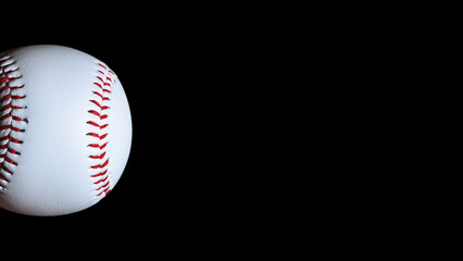 Baseball ball on the night background.