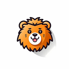 Obraz na płótnie Canvas Cute Lion Logo, Generative AI
