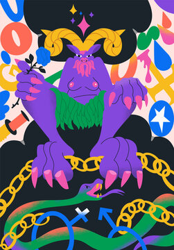 The devil in the hell around snakes