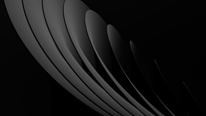 Dark layers like a wing.