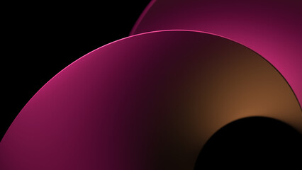 Smooth arc, soft color.