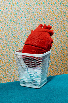 heart in the trash