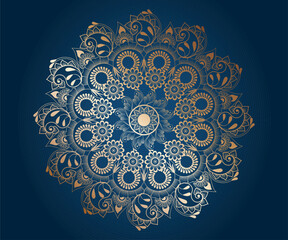 Luxury design premium styling ornamental golden and silver background mandala design

