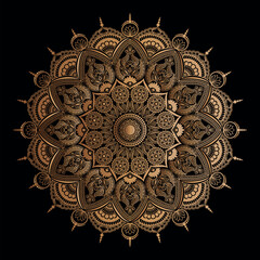 Luxury design premium styling ornamental golden and silver background mandala design
