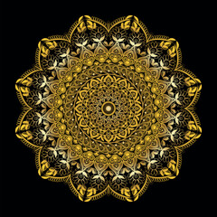 Luxury design premium styling ornamental golden and silver background mandala design
