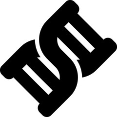 The DNA icon, symbolizing the genetic blueprint of living organisms. The icon is commonly used in medical and scientific contexts to represent genetic information and research