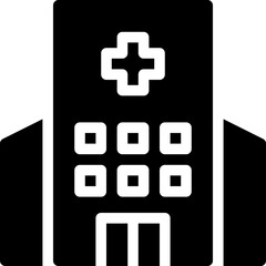 Obraz premium Hospital icon is a symbol that represents a medical center, where patients receive medical care, surgery, and emergency treatment