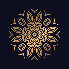 Luxury Gold Mandala Background design Free Vector