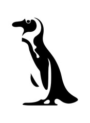 penguin silhouette vector
