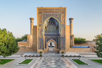 Exterior of the Gur-e-Amir (Guri Amir) in Samarkand, Uzbekistan - 584978854