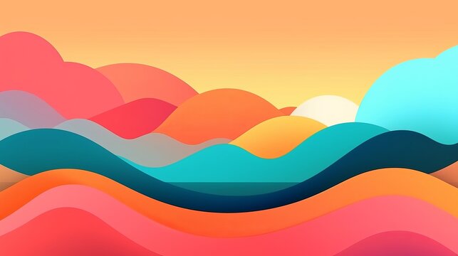 Colorful Summer background layout banners design. Horizontal poster, greeting card, header for website. generative ai © Chingiz