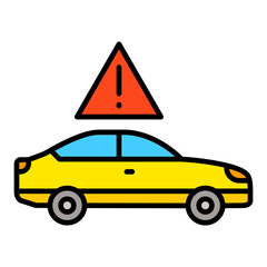 Warning Filled Line Icon