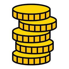 Coins Filled Line Icon