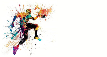 Fototapeta na wymiar background with splashes basketbol