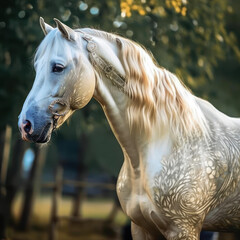 Fototapeta na wymiar Beautiful Fantasy Horse, AI