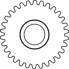 Gear drawing on white background vector eps 10