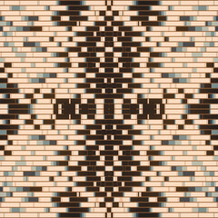 Abstract symmetrical pattern of colored stripes. Modern background. Bright digital illustration. 3d rendering