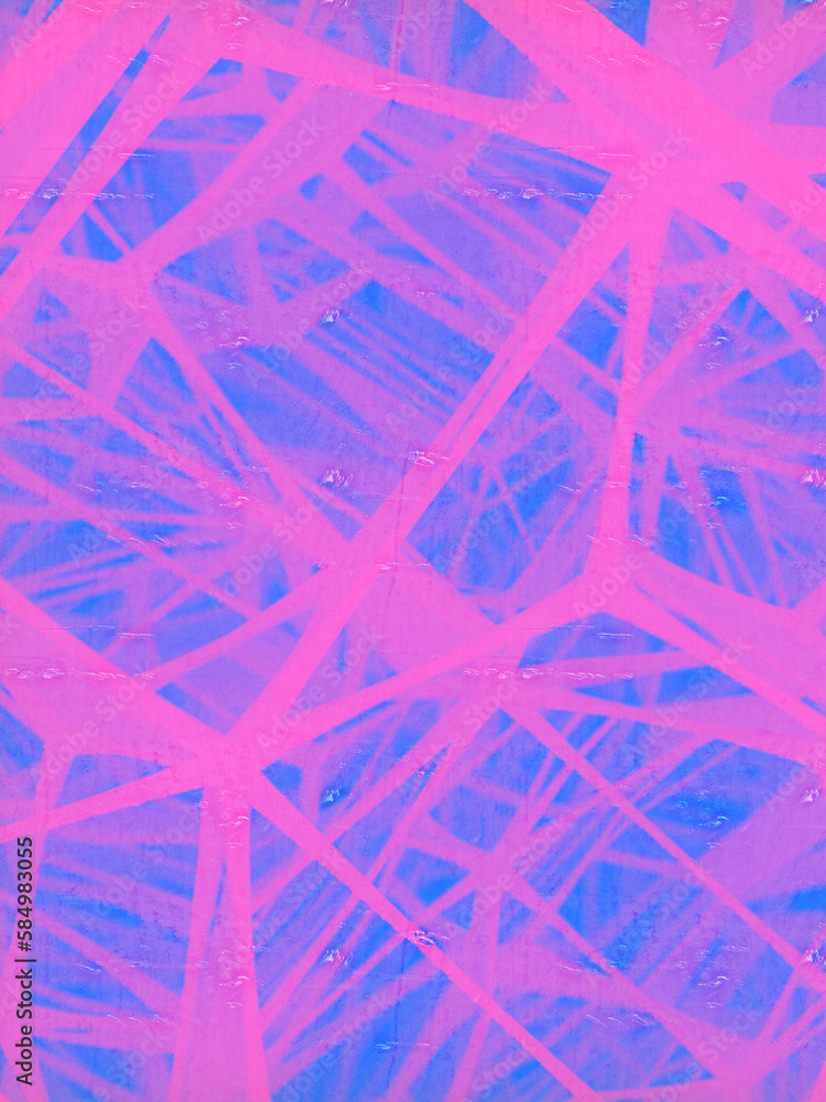 Leinwandbilder chaotic deep geometric pattern of colored lines. minimal art background. 3d rendering digital illust