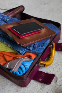 suitcase with clothers
