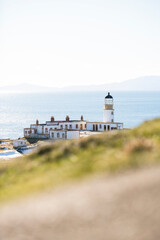 Neist Point Lighthouse on the Isle of Skye coast of Scotland