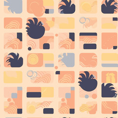 Serene Nursery Space Mirage - Abstract Nursery Pastel Space Clouds Seamless Pattern
