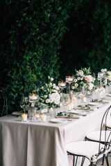 outdoor wedding table in italy