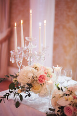 wedding table in the north of italy in a villa