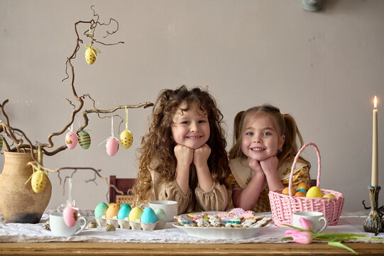 Cute easter kids