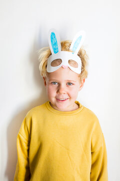 boy in bunny mask
