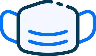 The face mask icon, symbolizing a protective barrier against airborne particles. The icon is commonly used to indicate the need for respiratory protection