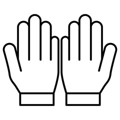 hand glove. pray gesture