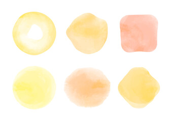 水彩フレーム オレンジ