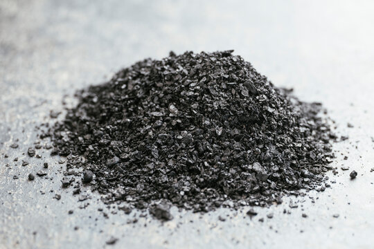 Pile of biochar