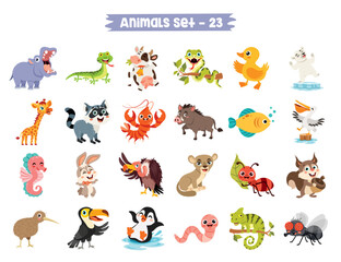 Set Of Cute Cartoon Animals © yusufdemirci