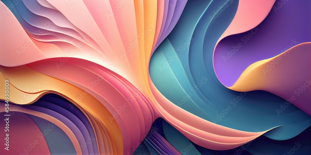 Poster abstract colorful background in soft pastel colors. generative ai
