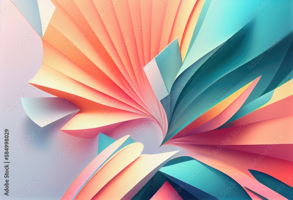 Poster abstract colorful background in soft pastel colors. generative ai