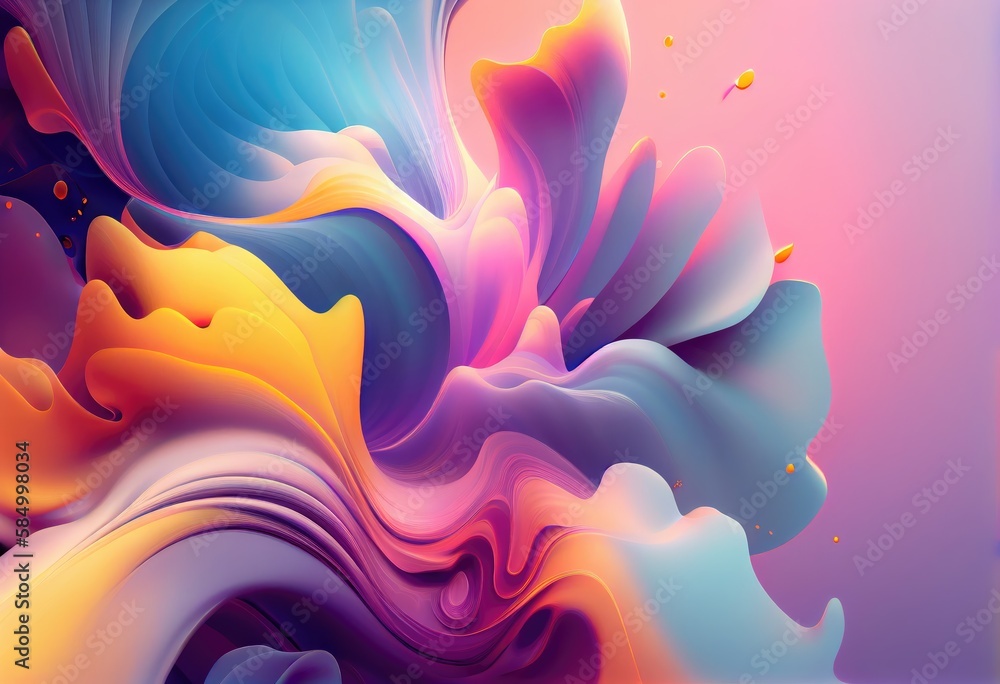 Aufkleber abstract colorful background in soft pastel colors. generative ai