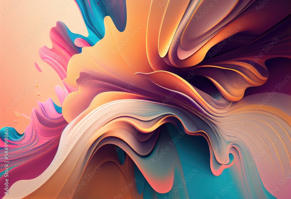 Poster abstract colorful background in soft pastel colors. generative ai