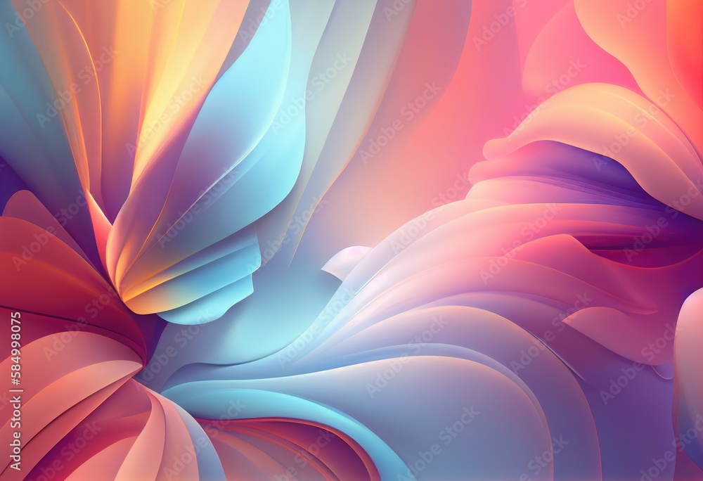 Aufkleber abstract colorful background in soft pastel colors. generative ai