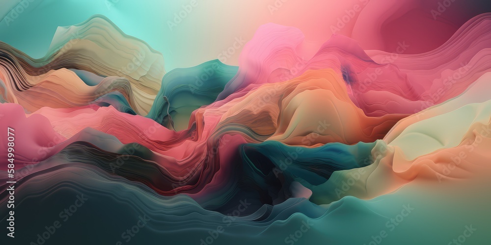 Poster abstract colorful background in soft pastel colors. generative ai
