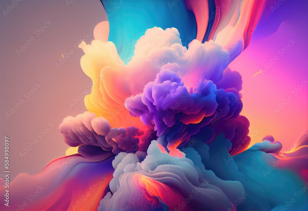 Poster abstract colorful background in soft pastel colors. generative ai