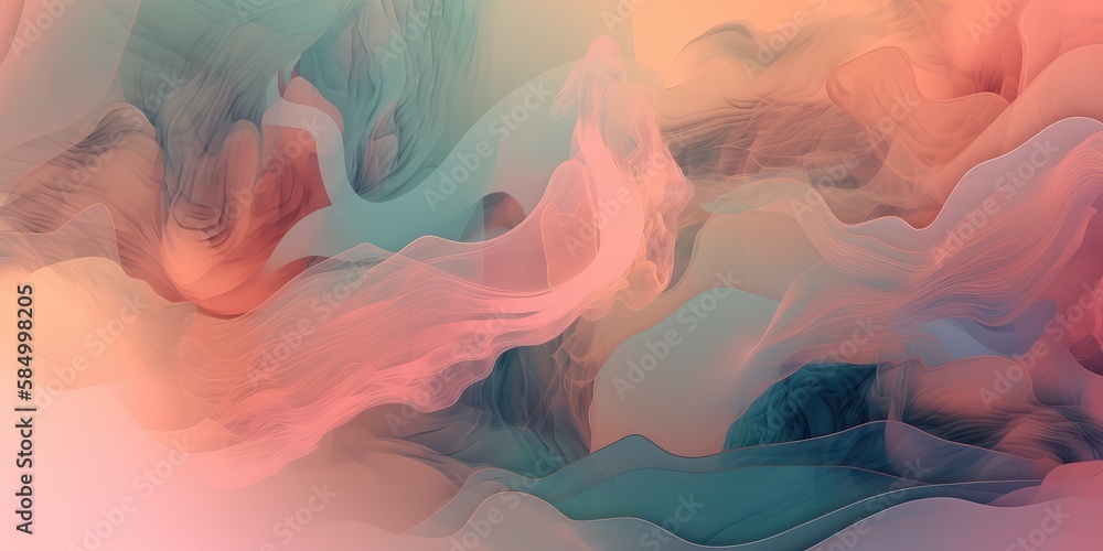 Poster abstract colorful background in soft pastel colors. generative ai