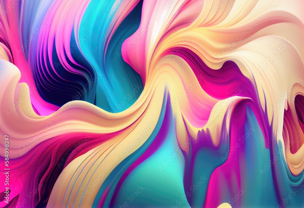 Aufkleber abstract colorful background in soft pastel colors. generative ai