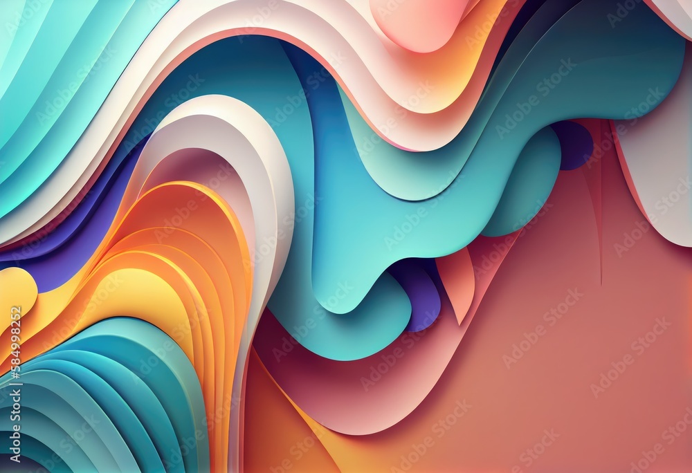 Aufkleber abstract colorful background in soft pastel colors. generative ai