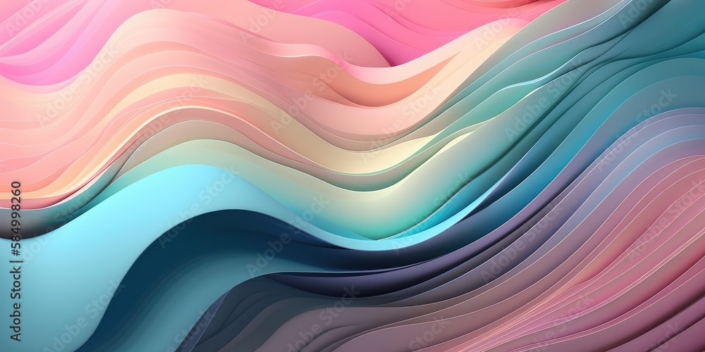 Poster abstract colorful background in soft pastel colors. generative ai
