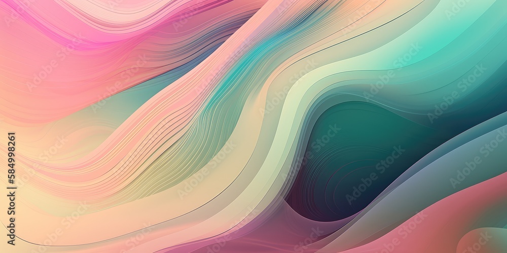 Poster abstract colorful background in soft pastel colors. generative ai