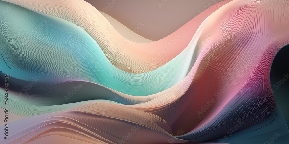 Poster abstract colorful background in soft pastel colors. generative ai